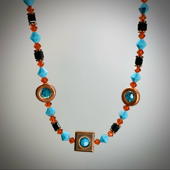 🆕 Crystallized Swarovski Elements Necklace Copper - Picture 1 of 2